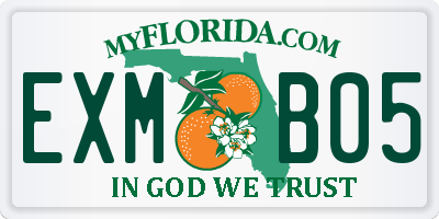 FL license plate EXMB05