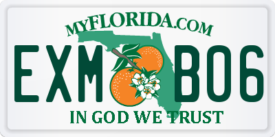FL license plate EXMB06
