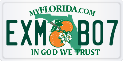 FL license plate EXMB07