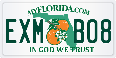 FL license plate EXMB08