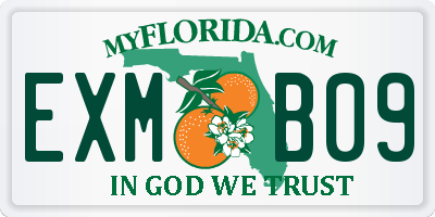 FL license plate EXMB09