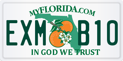 FL license plate EXMB10
