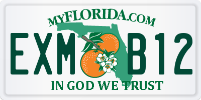 FL license plate EXMB12
