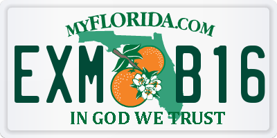 FL license plate EXMB16