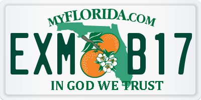 FL license plate EXMB17