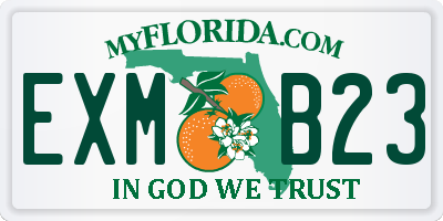 FL license plate EXMB23