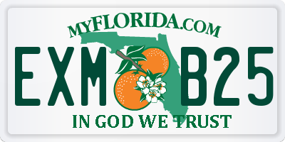 FL license plate EXMB25