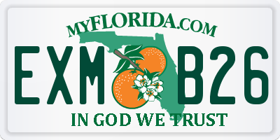 FL license plate EXMB26