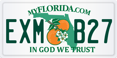 FL license plate EXMB27