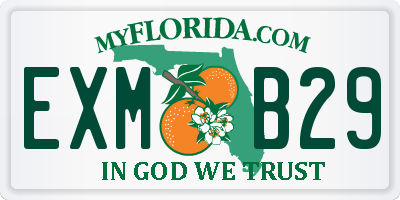 FL license plate EXMB29