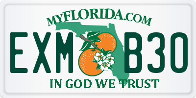 FL license plate EXMB30