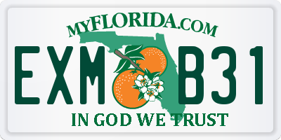 FL license plate EXMB31