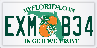 FL license plate EXMB34
