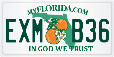 FL license plate EXMB36