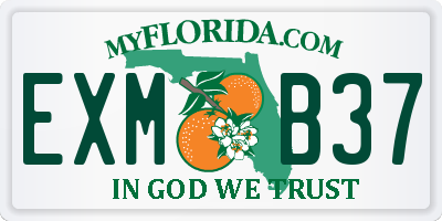 FL license plate EXMB37