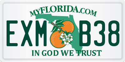FL license plate EXMB38