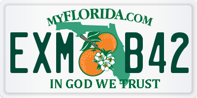 FL license plate EXMB42