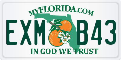 FL license plate EXMB43