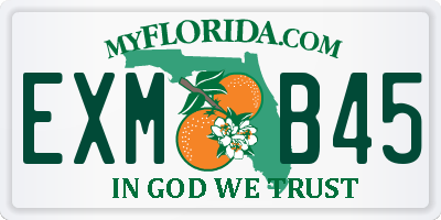 FL license plate EXMB45