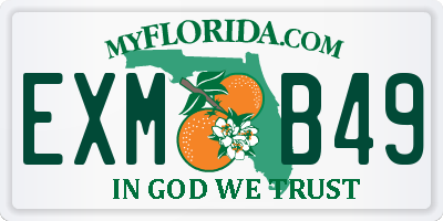 FL license plate EXMB49