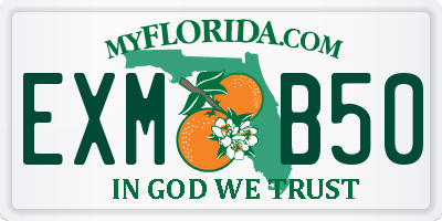 FL license plate EXMB50