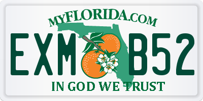 FL license plate EXMB52