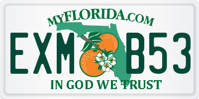 FL license plate EXMB53