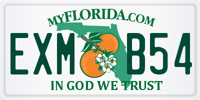 FL license plate EXMB54