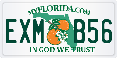 FL license plate EXMB56