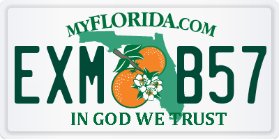 FL license plate EXMB57