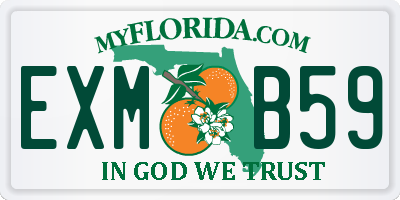 FL license plate EXMB59