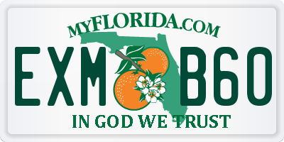 FL license plate EXMB60