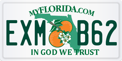 FL license plate EXMB62