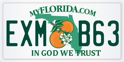 FL license plate EXMB63
