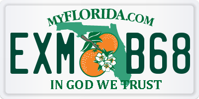FL license plate EXMB68