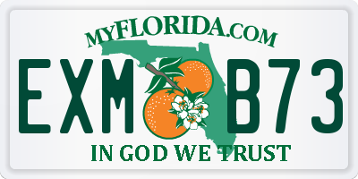FL license plate EXMB73