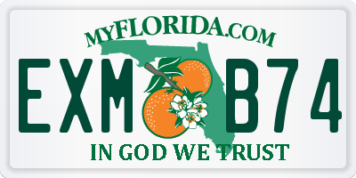 FL license plate EXMB74