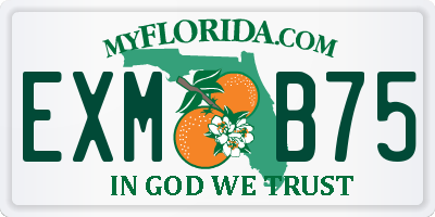 FL license plate EXMB75