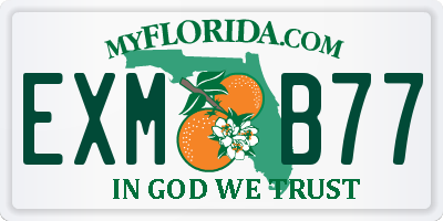 FL license plate EXMB77