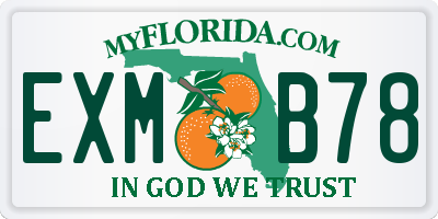 FL license plate EXMB78