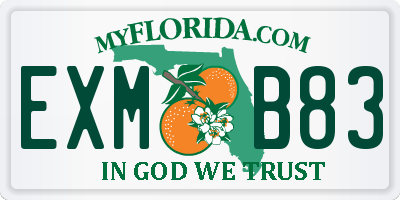 FL license plate EXMB83
