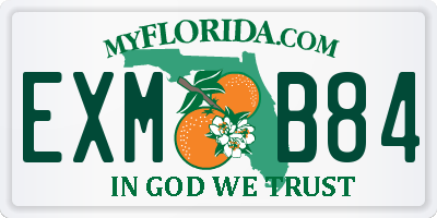 FL license plate EXMB84