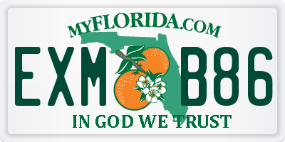 FL license plate EXMB86