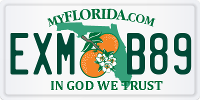 FL license plate EXMB89