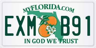 FL license plate EXMB91