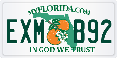 FL license plate EXMB92