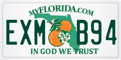 FL license plate EXMB94