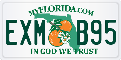 FL license plate EXMB95