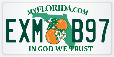 FL license plate EXMB97