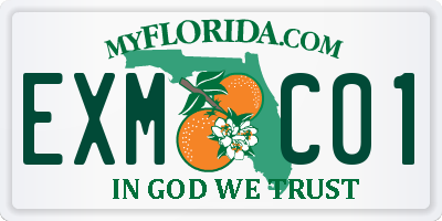 FL license plate EXMC01